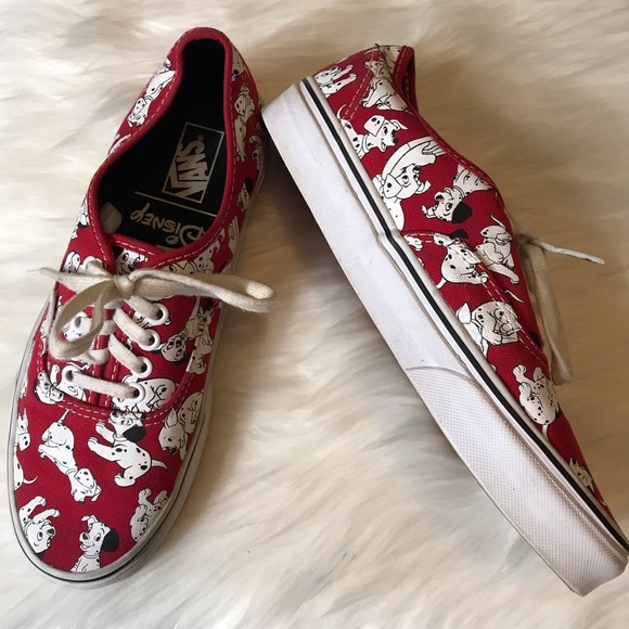 Vans Shoes - Vans Disney 101 Dalmatians Red Women’s 9 Mens 7.5